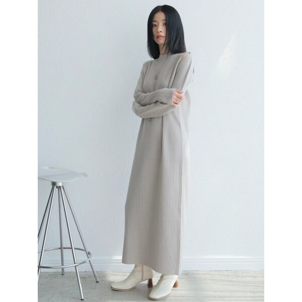 レディメイド（LADYMADE）/リボンチュールトップス×ラメニットワンピースセット_7
