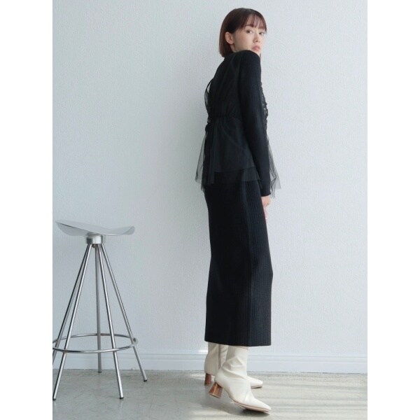 レディメイド（LADYMADE）/リボンチュールトップス×ラメニットワンピースセット_18