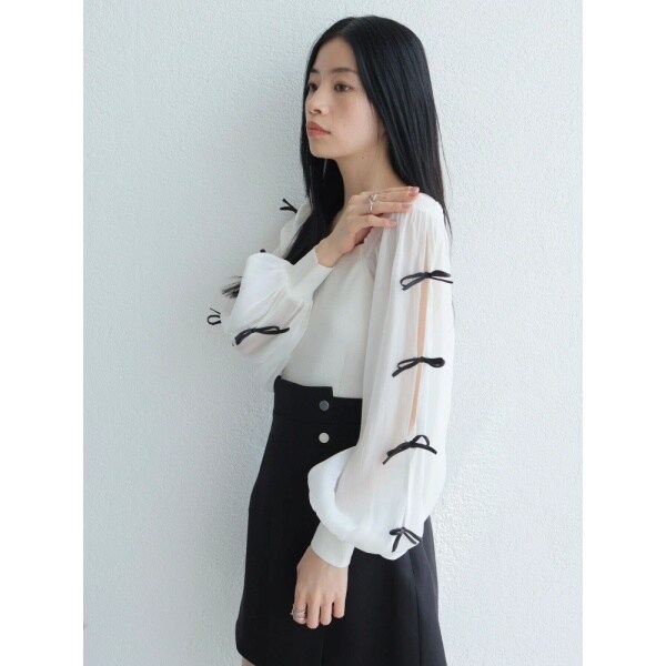 レディメイド（LADYMADE）/リボンスリーブドッキングニットの通販はau