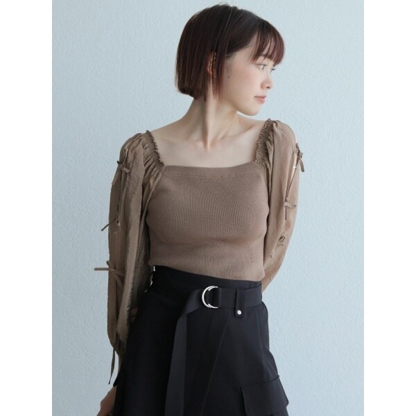 レディメイド（LADYMADE）/リボンスリーブドッキングニットの通販はau