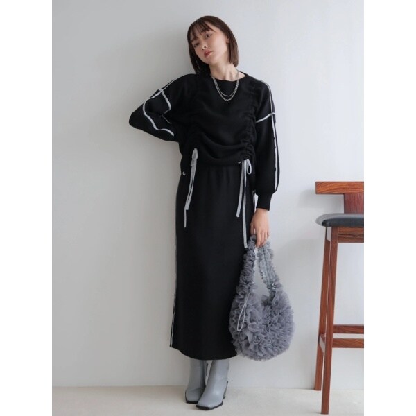 レディメイド（LADYMADE）/バイカラードロストニットセットアップ_12