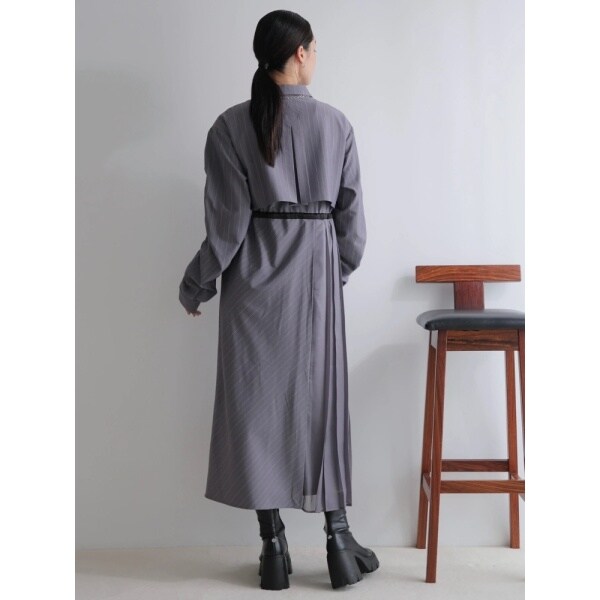 レディメイド（LADYMADE）/ストライプドロストシャツワンピース_5