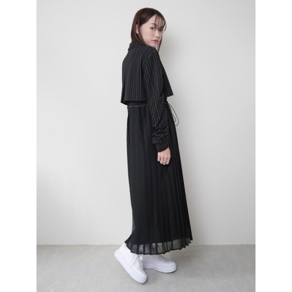 レディメイド（LADYMADE）/ストライプドロストシャツワンピース_17