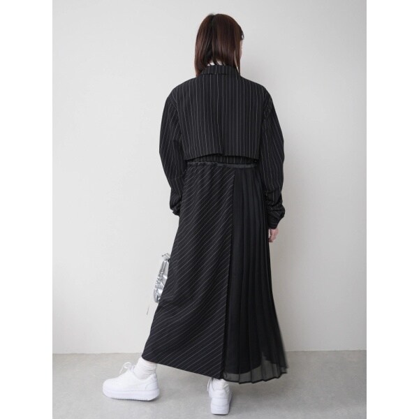 レディメイド（LADYMADE）/ストライプドロストシャツワンピース_18