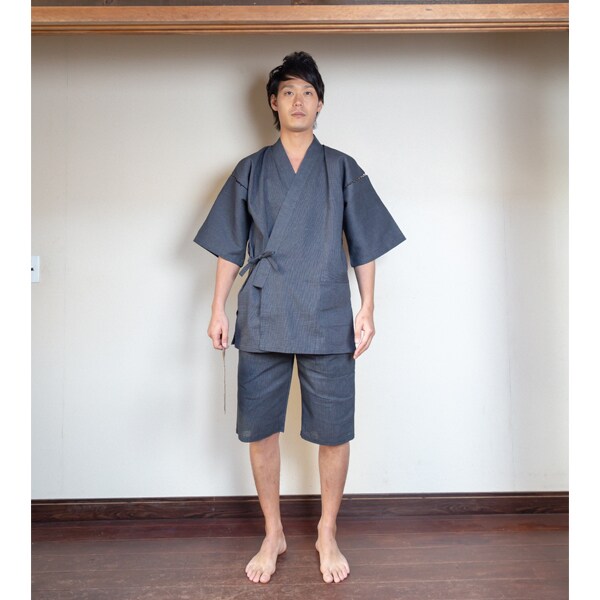 アムール/【Amour × カネマス】甚平 しじら織 メンズ ルームウェア 5,115円