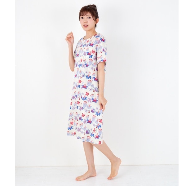 アムール（Amour）/【Amour アムール】×【MOOMIN ムーミン】花とリトルミィのプリントネグリジェ アムール（Amour）/【Amour アムール】×【MOOMIN ムーミン】花と