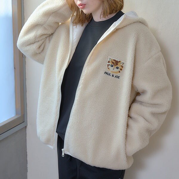 ポール＆ジョー パリス（PAUL&JOE PARIS）/シープボアフリース　フーディジャケット