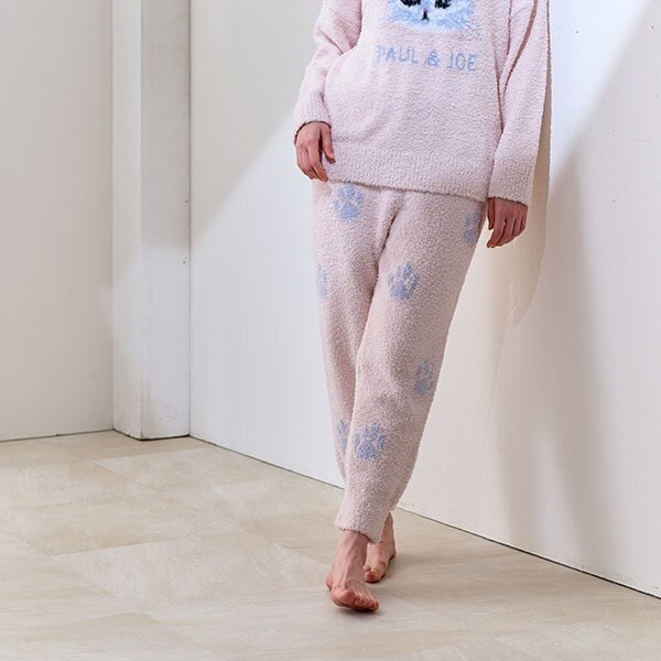 ポール＆ジョー パリス（PAUL&JOE PARIS）/ランダム猫足跡　メランジモールヤーンジャカード　ロングパンツ