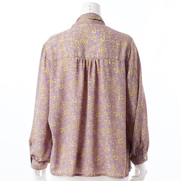 トロワドゥアン（TROIS DEUX UN）/ボウタイプリントブラウス