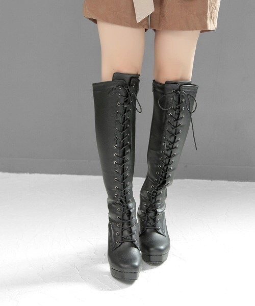 ソロット 厚底レースアップニーハイブーツ Ladys の通販はau Pay マーケット Brand Square By Oioi ブランドスクエアbyマルイ