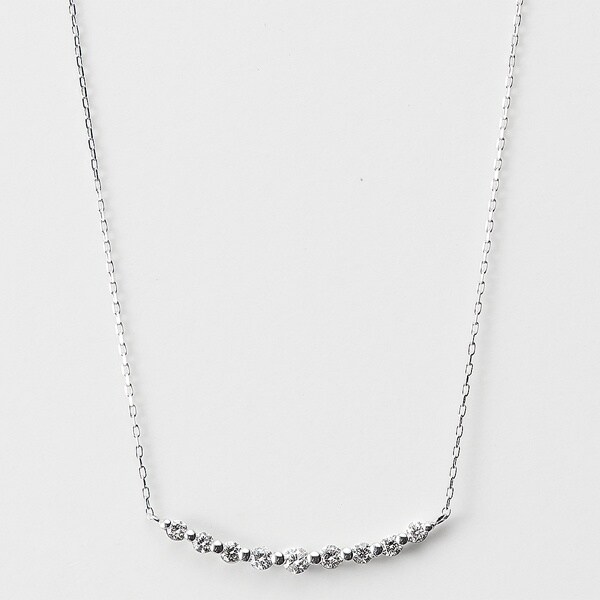 D−コレクション/１８金ホワイトゴールドダイヤネックレス０．２ｃｔ