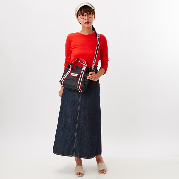 ハンター ナイロン ミニトップクリップトートバッグ ブランデッド ウェビング HUNTER NYLON TOPCLIP TOTE MINI ナイロンミニトップクリップ