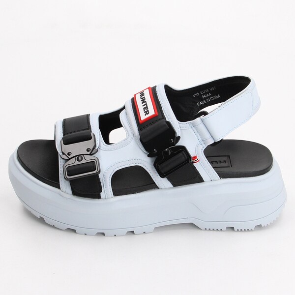 HUNTER サンダル WOMENWOMENS LOGO ELASTIC CROSSOVER SLIDE（サンダル）｜HUNTER