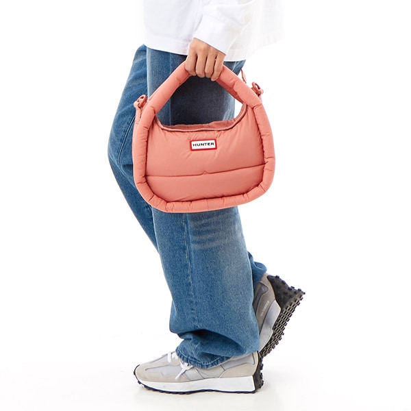 ハンター（HUNTER）/フレイムド パファー ミディ ホーボー