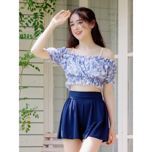 リゾートアイランド（Resort ）/トワルドジュイ風×オフショル水着 スイムウェア 3点セット