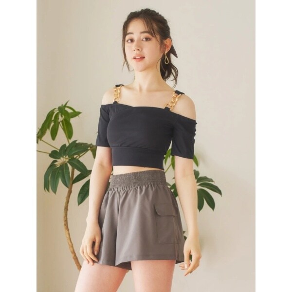 リゾートアイランド（Resort ）/チェーン×オフショル水着 スイムウェア 3点セット