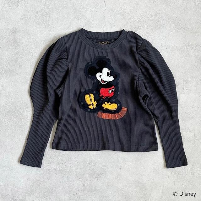 [100cm] Mickeyキョロキョロ♡クリスマススウェット マーキーズ（MARKEY'S）/ミッキーマウス/ランタンスリーブ