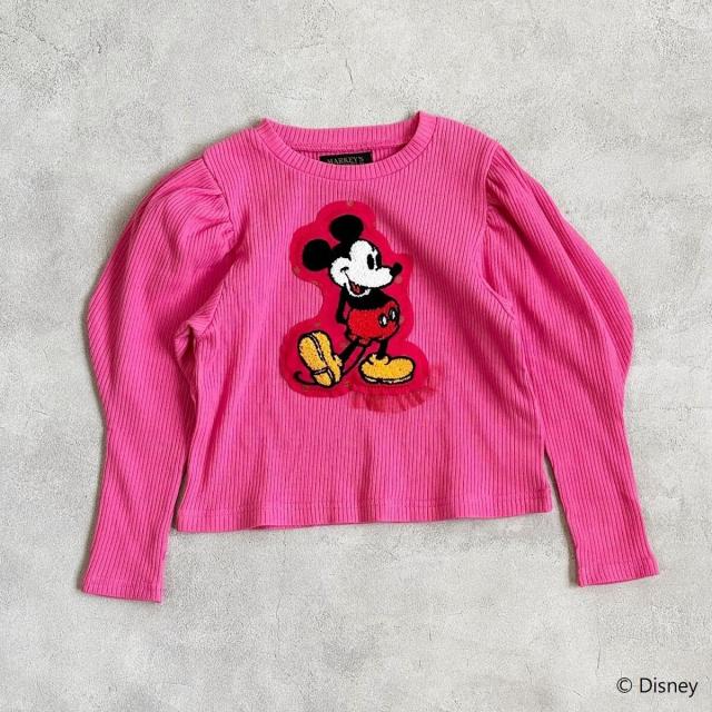 [100cm] Mickeyキョロキョロ♡クリスマススウェット マーキーズ（MARKEY'S）/ミッキーマウス/ランタンスリーブ