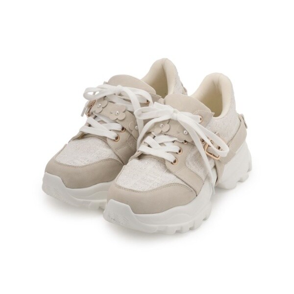 エスペランサ（ESPERANZA）/ツイードフラワーベルト厚底スニーカーの通販は 8,041円