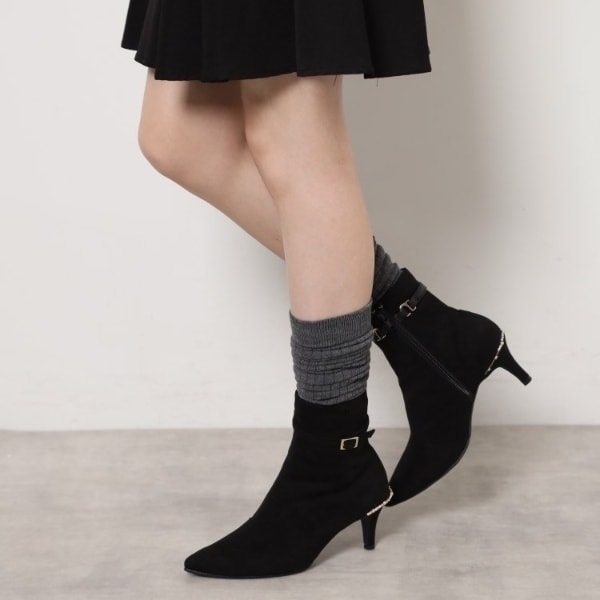 エスペランサ（ESPERANZA）/ジュエルヒールショートブーツ