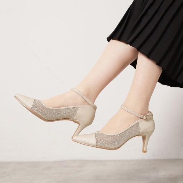 【NEW】エスペランサ（ESPERANZA）/ハートカットストラップパンプス