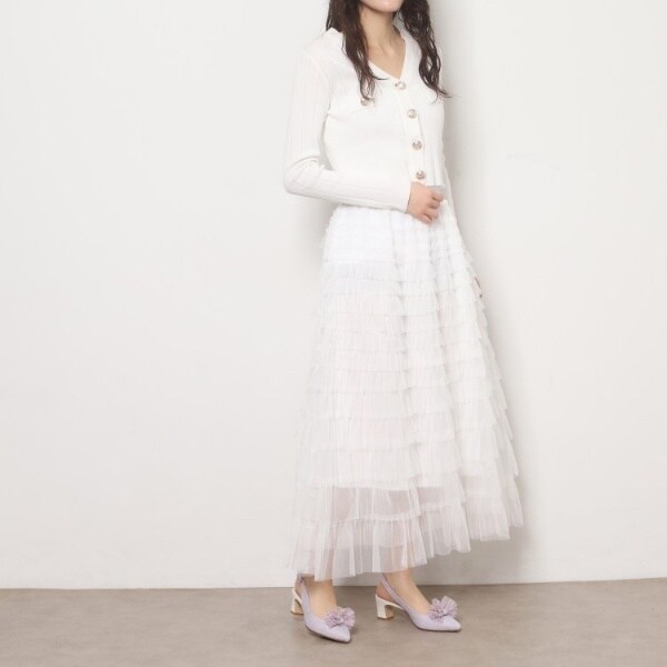 エスペランサ（ESPERANZA）/シフォンリボン付きバックストラップパンプス_13