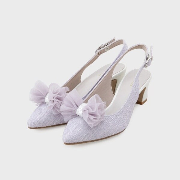 エスペランサ（ESPERANZA）/シフォンリボン付きバックストラップパンプス_16