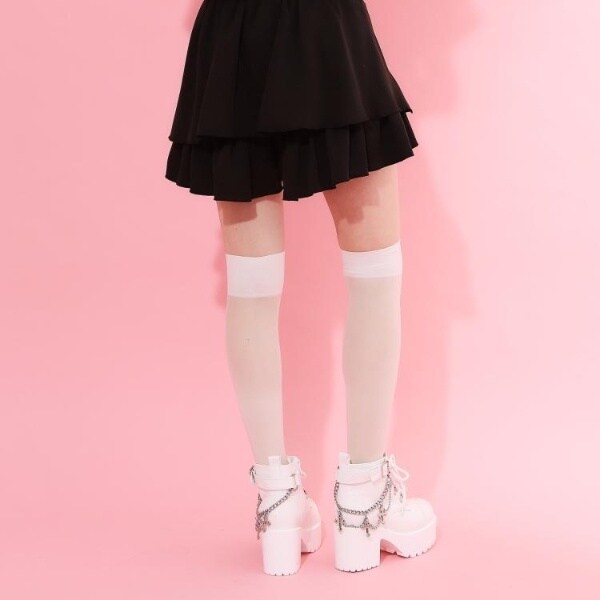 シーエス ティーアンドピー（cs T&P）/厚底十字架チャーム付きチェーンブーツ_4