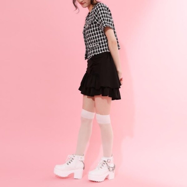 シーエス ティーアンドピー（cs T&P）/厚底十字架チャーム付きチェーンブーツ_6
