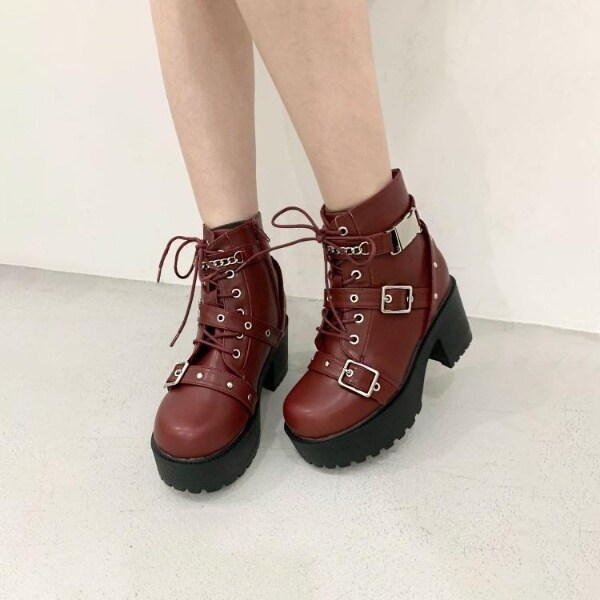 シーエス ティーアンドピー（cs T&P）/厚底ベルト付きブーツ_2