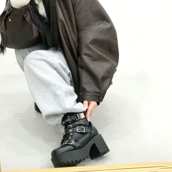 シーエス ティーアンドピー（cs T&P）/厚底ベルト付きブーツ_5