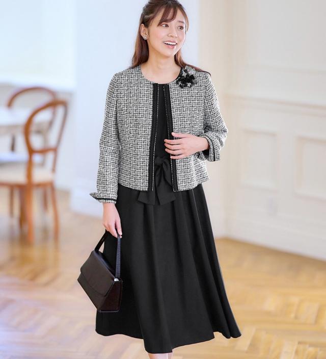 アロッタ（alotta）/【３点セット】入学式卒業式に！ママに嬉しい洗えるワンピセレモニースーツ＜７号〜２３号＞