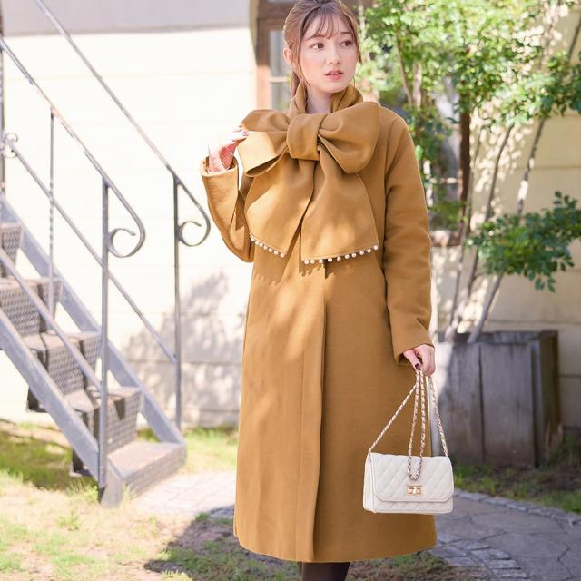 アロッタ（alotta）/マフラー付ノーカラーロングコートの通販は