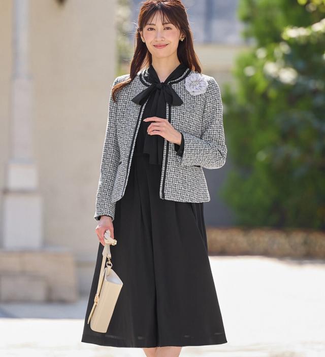 アロッタ（alotta）/【選べるジャケット】洗える上品ボウタイワンピーススーツの通販は 10,425円