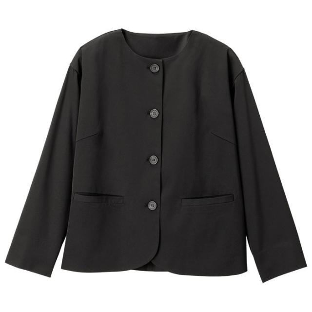 ヴィオラエヴィオラ（viola e_viola）/【機能付スーツシリーズ】ノーカラージャケット＜洗える・防シワ・ストレッチ・抗菌防臭テープ・…の通販は