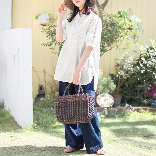 ヴィオラエヴィオラ（viola e_viola）/ピンタックレース使いチュニックブラウスの通販は