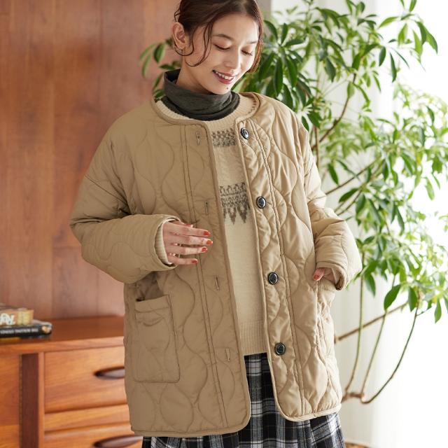 ヴィオラエヴィオラ（viola e_viola）/【リンネルコラボ】キルト＆ボアリバーシブルコートの通販は 9,592円