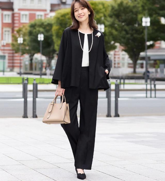 ヴィオラエヴィオラ（viola e_viola）/【選べるボトムス】２点セット洗える！テントラインジャケットスーツ