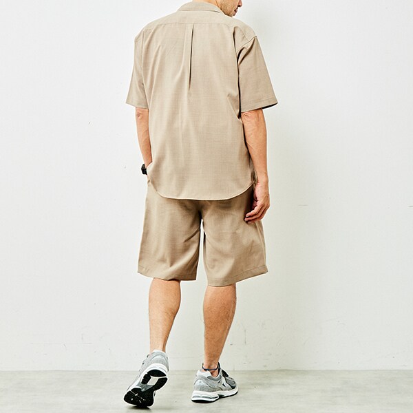 メンズメルローズ（MEN’S MELROSE）/【MASTER FRAME】リネンライクポプリンレギュラーカラーシャツ_12