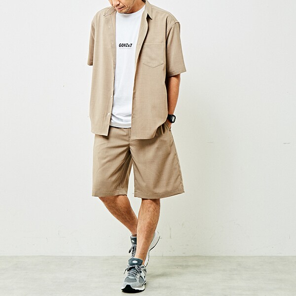 メンズメルローズ（MEN’S MELROSE）/【MASTER FRAME】リネンライクポプリンレギュラーカラーシャツ_10
