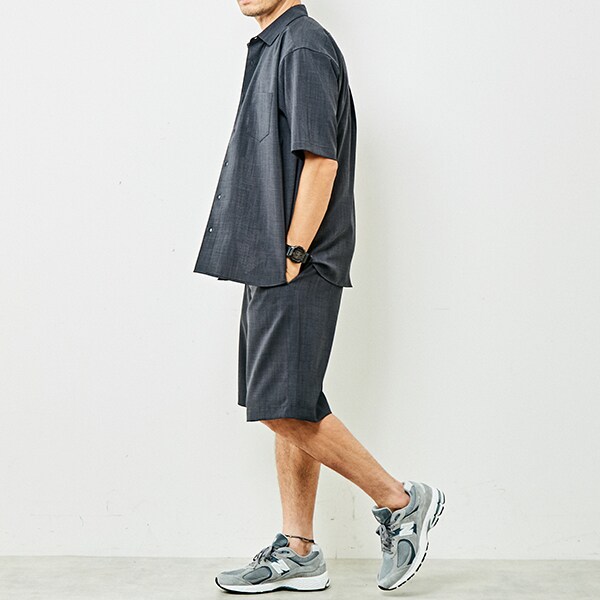 メンズメルローズ（MEN’S MELROSE）/【MASTER FRAME】リネンライクポプリンレギュラーカラーシャツ_15