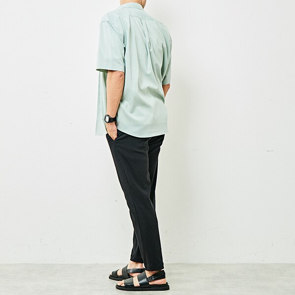 メンズメルローズ（MEN’S MELROSE）/【MASTER FRAME】リネンライクポプリンレギュラーカラーシャツ_5