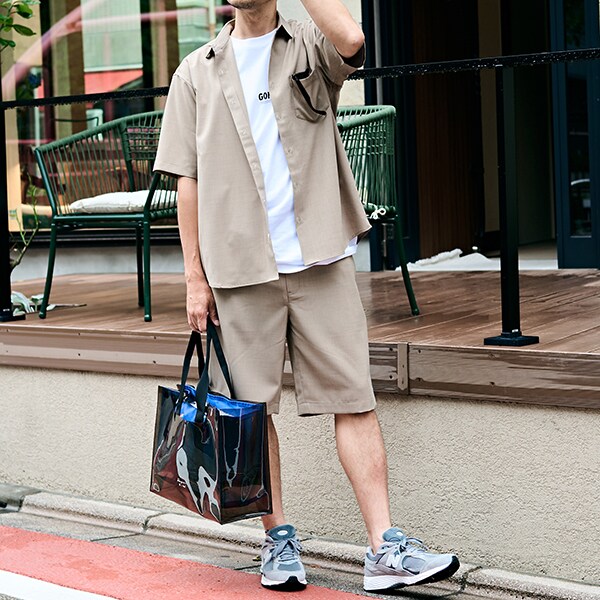 メンズメルローズ（MEN’S MELROSE）/【MASTER FRAME】リネンライクポプリンレギュラーカラーシャツ_18