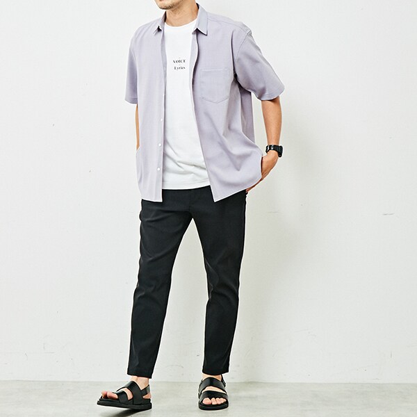 メンズメルローズ（MEN’S MELROSE）/【MASTER FRAME】リネンライクポプリンレギュラーカラーシャツ_7