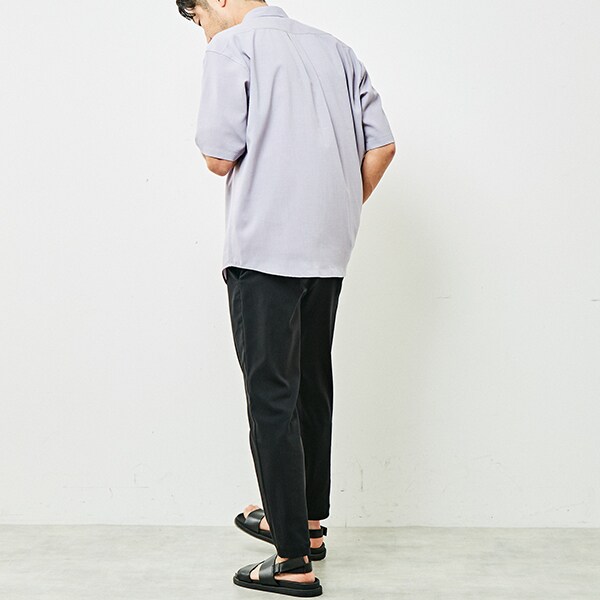 メンズメルローズ（MEN’S MELROSE）/【MASTER FRAME】リネンライクポプリンレギュラーカラーシャツ_8