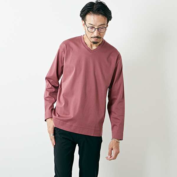 NEW】メンズメルローズ（MEN'S MELROSE）/マーセライズドスムースＶ