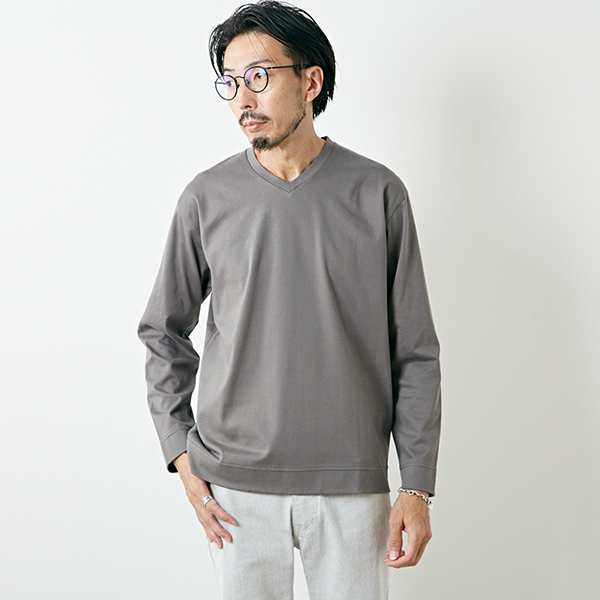 メンズメルローズ（MEN'S MELROSE）/マーセライズドスムースＶネック