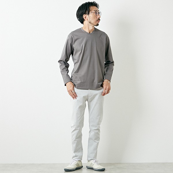 NEW】メンズメルローズ（MEN'S MELROSE）/マーセライズドスムースＶ