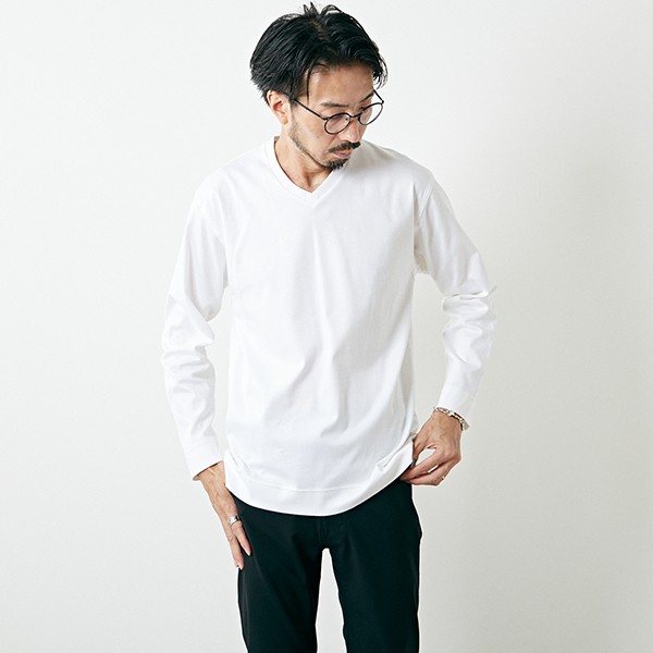 NEW】メンズメルローズ（MEN'S MELROSE）/マーセライズドスムースＶ