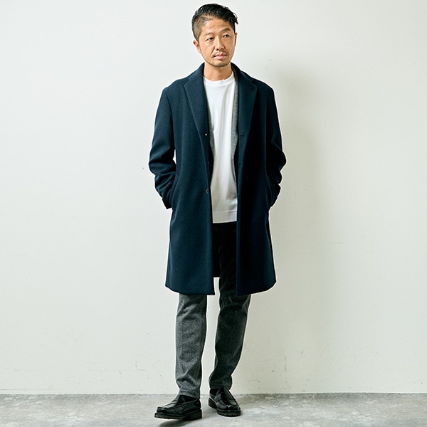 メンズメルローズ　チェスターコート メンズメルローズ（MEN'S MELROSE）/【WEB限定】ジャージメルトン